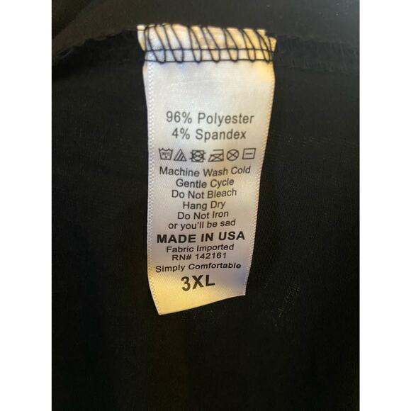 LuLaRoe Womens Top 3X 26 28 24 26 Lynnae Long Sleeve Hi Lo Tunic Solid Black NEW - Picture 6 of 6